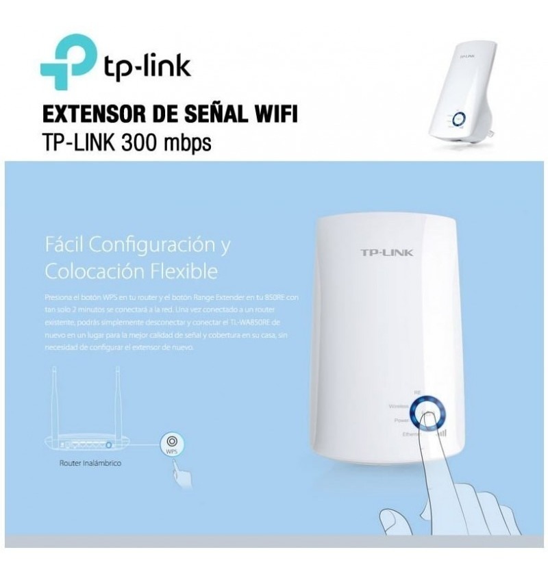 Extensor & Repetidor de señal Wi-Fi inalámbrico TL-WA850RE